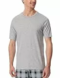 Schiesser Herren Schlafshirt Kurzarm Rundhals Bio-Baumwolle - Mix + Relax