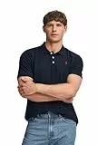 Polo Club Poloshirt für Herren Baumwolle Langarm Marine Blau Regular Fit Kurzarm Basic Polohemd Baumwolle Männer Golf Shirt