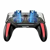 VBESTLIFE Wärmeableitung Gamepad, Gamepad für Handy-Gamecontroller mit Zwei Lüftern für 4,7-6,5-Zoll-Telefone(5000mah)