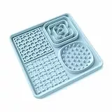 AODALIY Silikon Schleckmatte für Hunde Katze [frei von BPA]+[großer Saugnapf] Hund Leckmatte Katze Lick Mat Haustier Eine tolle Idee, den Hund beim Dusch, Ausbürsten usw(Blau)