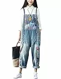 Youlee Damen Sommer Breites Bein Hose Denim Latzhose Overall Hosen Style 2 XL