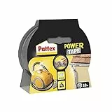 Pattex Power Tape, Reparaturband mit ausgezeichneter Haftkraft, kräftiges Klebeband in Silber, dreischichtiges Wasserband, Rolle 48mmx10m