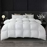 MH MYLUNE HOME 135x200cm Flauschige Daunen-Alternative-Bettdecke,Ganzjahres-Bettdeckeneinlage,leichte Bettdeckeneinlage,weiße Trennwand mit Ecklaschen