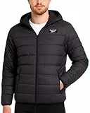Reebok Herren Jacke - Leichter Steppmantel mit Kapuze - Warme Isolierte Winterjacke für Männer (S-4X), Dunkelgrau, M