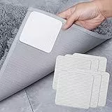 FuKuEn Antirutschmatte für Teppich Vacuum Tech Waschbar Teppichgreifer Antirutschunterlage für Teppich Stopper rutschfest Anti Rutsch Pads 10cmx10cm 6 Stück
