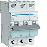 Hager MCS316 Leitungsschutzschalter 3phasig 16A 230 V, 400V, Kunststoff, grau