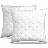 Siebenschläfer Kopfkissen 80x80 2er Set – Nachfüllbares Kissen Doppelpack mit Mikrofaser-Füllung (80 x 80 cm)