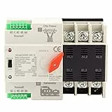 Automatischer Übertragungsschalter ATSE, 400 V 60A Wechselstrom, Compact Controller - sorgt für eine zuverlässige Leistungskontinuität, einfache Installation für Home Rail Type,