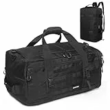 Suweir Sporttasche Herren 55L Reisetasche Damen mit Schuhfach Nassfach Wasserdicht Weekender Travel Gym Bag mit Rucksack Groß Schwimmtasche Badetasche für Reisen, Fitness, Sport, Camping (Schwarz)