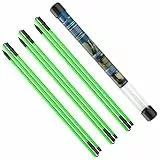 Rhino Valley Golf Alignment Sticks, 3 Stück Golf Richtungsanzeige mit Durchsichtigem Aufbewahrungsrohr, Faltbar 3 Abschnitte Golf Trainingshilfen Schwunghilfe Golfübungsgerät, 48 Zoll