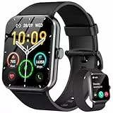Baolubao Smartwatch Damen Herren mit Künstliche KI/Message Reminder,Sportuhr mit 100+Sportmodi, Fitnessuhr,Herzfrequenz Schlafmonitor, Schrittzähler, Smart Watch für Android iOS（2 Armband）