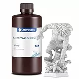 ANYCUBIC Wasser Abwaschbar Resin 2.0, 3D Drucker Resin Water Washable, Anti-Vergilbung, UV Resin 405nm Standard Photopolymer Harz Geringer Geruch für alle LCD 3D Drucker, Weiß 1000g