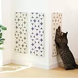 FUKUMARU 3-teiliges Wand-Kratzbrett für Katzen, extra langes Kratzbrett (60 cm) aus hochdichtem Karton, Kratzmatte für Kätzchen und ausgewachsene Katzen, ideal für Ecken und Türen.