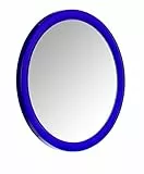 WENKO 20599100, Wandspiegel Pistoia mit Saugnapf, blau