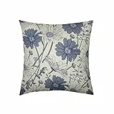 Generisch 2026 Dekorativer Überwurf für Sofa Bett mit verstecktem Reißverschluss als stilvolle Kissenhülle (Blue, 40x40cm)