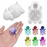 Mabor Mini Silikonform Schildkröte, 2 Stück Niedliche Gießform Schildkröte,3D Tier Silikonformen Gießformen zum DIY Basteln für Miniatur Puppenhaus Gartenlandschaftsdekorationszubehör