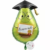 balloa Folienballon XXL Bravocado Abschluss, Helium Ballon bestandene Prüfung Deko, Luftballon Geschenk zum Abschluss, Partydeko Abschlussfeier, Abi, Studium, Ausbildung, Glückwunschballon, 62cm