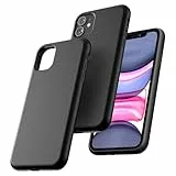 TOCOL für iPhone 11 Hülle Silikon, Stoßfest Anti-Rutsch Anti-Fingerabdruck Kratzfest Handyhülle für iPhone 11 Case, Schwarz