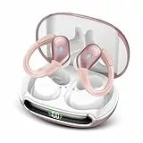 coioc Bluetooth Kopfhörer Sport, Kabellose Bluetooth 5.3 In Ear Ohrhörer mit ENC Mikrofon, 60Std HiFi Stereo, Ladekoffer LED Anzeige, Comfort Fit, IP7 Wasserdicht, Rosa