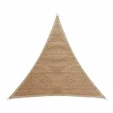 Windhager Sonnensegel Capri Dreieck 4 x 4 m (gleichschenkelig), Sonnenschutz für Garten & Terrasse, UV- und witterungsbeständig, schilf