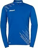 uhlsport Herren Score 26 1/4 Zip Top Sport-Jacke Sweatshirt Pullover Fußball Fitness Gym Sport-Hoody Sport-Pulli, Azurblau/Weiß, XL EU
