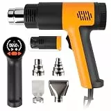 2000W Heißluftpistole Kit,10 einstellbare Temperaturstufen 50℃ - 700℃ Heissluftgebläse mit 4 Zubehör Überlastschutz Geeignet zum Heizen,Heißluftfön zum Entlacken,Löten und Schrumpfen