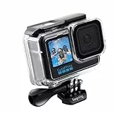 Suptig Wasserdichtes Gehäuse für GoPro Hero 12 Hero 11 Hero 10 Hero 9 Schwarz Wasserdicht 60 m