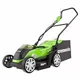 Greenworks G40LM35 Kabelloser Akku Rasenmäher - Für Flächen bis zu 400 m², 35 cm Schnittbreite, 40-Liter-Sack OHNE 40-V-Akku und Ladegerät, 3 Jahre Garantie