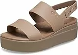 Crocs Herren Brooklyn Low Wedge Sandalen, Latte/Mushroom, 38/39 EU