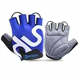 KONVINIT Fahrradhandschuhe Herren,Sommer MTB Handschuhe Halbfinger,Radhandschuhe für Rennrad,Mountainbike,Atmungsaktiv Rutschfestes,Fahrrad Handschuhe Freizeit für Männer und Damen,Blue L