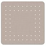 WENKO Duscheinlage Mod. Mirasol rutschfest in trendigem Taupe aus umweltfreundlichem Kautschuk mit Saugnäpfen für sicheren Halt Maße 54x54 cm