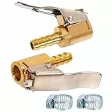 Toolwiz 6mm Air Chuck Autoventil Hebelstecker, 1/4' Französisches Ventil Adapter Fahrradventil Verbindung Reifenfüller Schlauch, Reifendruckprüfer Messing Reifenfüller Autoreifen Ventil, 2 Stück