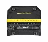 Topeak Ratchet Rocket Essential Ratschenset Werkzeug mittlere Set aus Aluminium und Nylon in der Farbe Schwarz, Gewicht: 107 g Maße: 10,7x4x2,2 cm, 15410076
