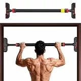 Klimmzugstange für Türrahmen ohne Schrauben mit innovativer Gewindesperre für sicheren Halt – Pull Up Bar mit Tragfähigkeit für bis zu 200 kg für Oberkörper Workout Heimtraining (Schwarz, 95-120cm)