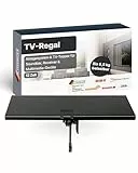 SCHWAIGER TV-Regal 12 Zoll I TV-Ablagesystem & TV-Topper für Soundbar, Receiver & Multimedia-Geräte I werkzeuglose Halterung über dem Fernseher I Multimedia-Ablage I bis 6,5 kg belastbar