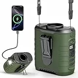 6-in-1 Taillen Clip Ventilator, Ventilator Akku 10000 mAh,5 eschwindigkeitsstufen, 8–41h Laufzeit USB Wiederaufladbar, für Baustelle, Outdoor, Wandern, Arbeiten im Sommer mit COB-Licht & Powerbank