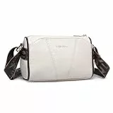 Miss Lulu Umhängetasche Damen Klein Crossbody Bag Damen Handytasche zum Umhängenmit Breitem Schultergurt Echtes Leder