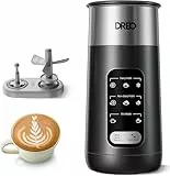 DREO Milchaufschäumer, 6-in-1 Elektrischer Milchschäumer für Latte Art Mikroschaum und Kaffee, 270ml automatischer Aufschäumer für warmen und kalten Schaum, LED, leicht zu reinigen