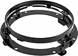Aramox Scheinwerfer Halterung Motorrad, 7 Zoll Scheinwerferhalterung Frontlicht Runde Halter Befestigungsbasis Passend für JK(Schwarz)