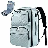 EMPSIGN Ryanair Handgepäck, 46x33x18cm Reiserucksack, 30L Rucksack Damen, 17,3 Zoll Laptopfach und USB Ladeanschluss, Travel Backpack Cabin Bag für Business, Blau
