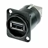 Neutrik NAUSB-W-B Reversibler USB-Adapter (Typ A und B), schwarzes D-Gehäuse