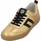Palado Sneaker Damen Vebax - modische Turnschuhe aus Leder - Made in Portugal - elegant und bequem - modernes und sportliches Design Gold UK6 - EU39