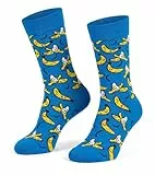 Baesics® Fancy Socken Banana Business – Lustige Bunte Socken Herren & Damen – Witzige Motivsocken & Geschenkidee – Atmungsaktive Baumwolle (36-39)