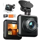 iZEEKER 2.5K Dashcam Auto Vorne und Hinten mit SD-Karte, 1440P Autokamera Armaturenbrett, Dual-Dashcam für Autos 170° Weitwinkel, G-Sensor, Nachtsicht, 24-Stunden-Parküberwachungsunterstützung, WDR