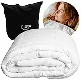 CURA Pearl Classic Gewichtsdecke 135x200 9kg - Anti Stress Therapiedecke - Schwere Decke für tiefen Schlaf und bessere Erholung - Schwere Bettdecke aus 100% Baumwolle - Heavy Weighted Blanket