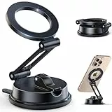 DOMAVER Upgrade Magnet Vakuum Handyhalterung für Auto 360° drehbar – Stärkste Vakuum Saugkraft, Universell für iPhone 16/15/14/13/12 Pro Max Plus & Samsung & Google und Magnetisch Hülle