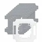 NIXOOT Reinigungspad für Ecovacs Winbot W3 Omni Fensterputzroboter,1 Stück Abnehmbarem Halter Halterung Ersatzteile 8 Stück Wiederverwendbar Mikrofaser Wischtücher Einfache Werkzeuglose Montage