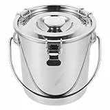 OUNONA Edelstahl Vorratsdose Mit Deckel 3L Luftdichter Behälter Für Lebensmittel Und Kaffee Kompakter Edelstahl Eimer Mit Sicherem Verschluss Ideal Für Haushalt Und Outdoor