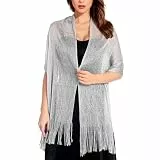 KALOEY Stola Damen Festlich Fur Abendkleid Funkelnde Metallische Abendkleid Hochzeit Pashmina Geschenkf