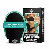 Dermasuri Tiefenpeeling-Handschuh – Polierender Körperpeeling-Handschuh & Bräunungsentferner – Koreanischer Peelinghandschuh & Hautreiniger für Frauen & Männer – Peeling Keratosis Pilaris – 1 Stück